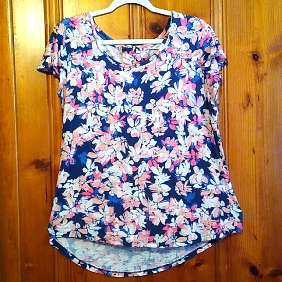 Women's size Large Liz Claiborne flowy floral top - Picture 1 of 5